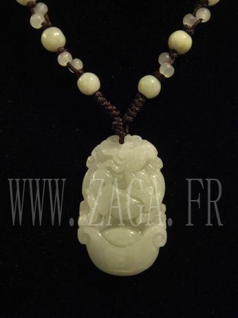 Collier jade signe chinois cheval