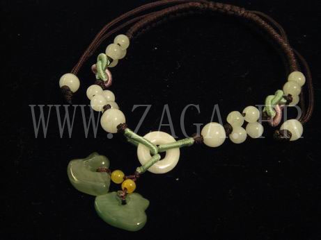 Bracelet jade canards mandarins
