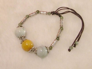 Bracelet jade perles