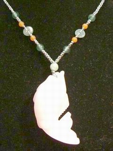 Collier jade poisson
