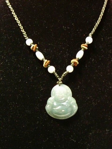 Collier jade bouddha