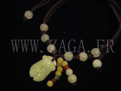 Bracelet jade cigale