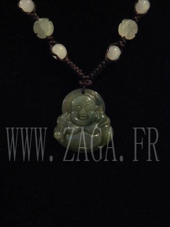 Collier jade bouddha de bonheur