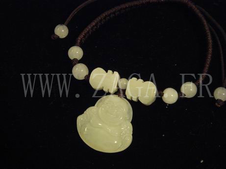 Bracelet jade bouddha de bonheur