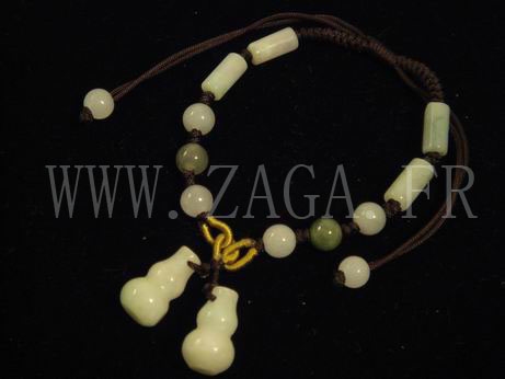 Bracelet jade vases de tr&eacute;sor