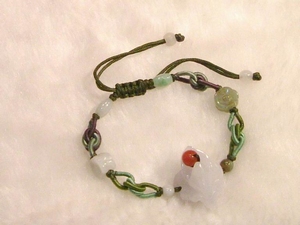 Bracelet jade lotus
