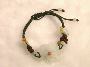 Bracelet jade fleur de richesse