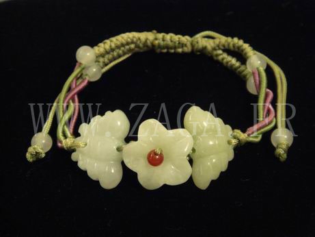 Bracelet jade papillons
