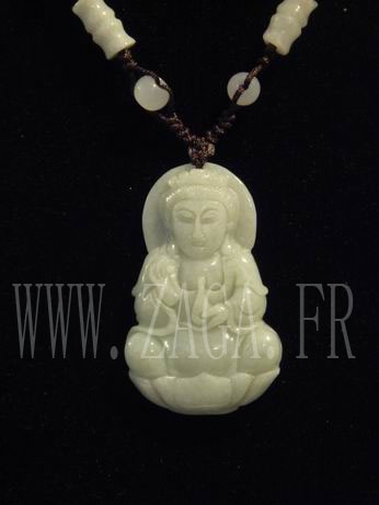 Collier jade bouddha femme