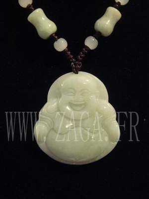 Collier jade bouddha de bonheur