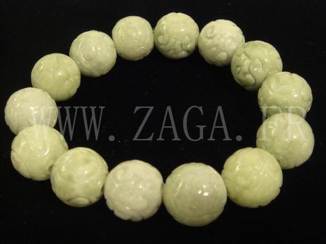 Bracelet jade boules de dragon