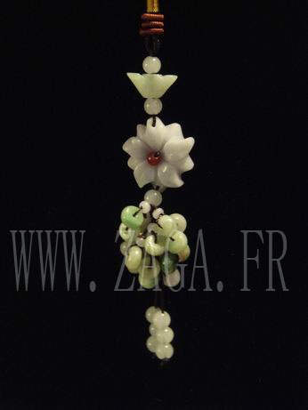 Porte sac/voiture jade fleur de richesse