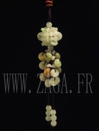 Porte sac/voiture jade boule de perles