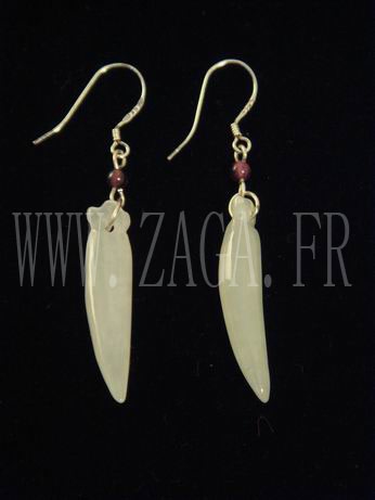 Boucles d`oreille jade piments