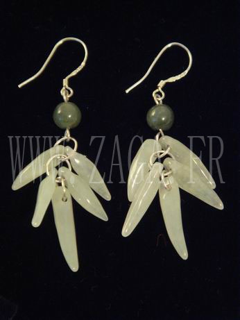 Boucles d`oreille jade piments