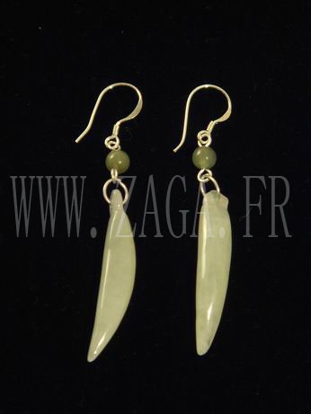 Boucles d`oreille jade piments