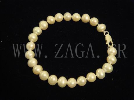 Bracelet perles de culture blanches