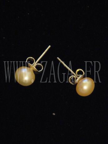 Boucles d`oreille perles de culture 5,5mm roses