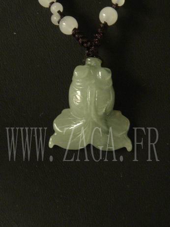 Collier jade poisson
