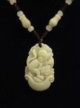 Collier jade signe chinois singe