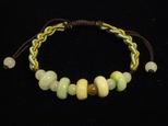 Bracelet jade perles tricolores