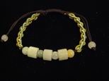 Bracelet jade perles tricolores