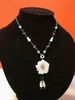 Collier jade fleur