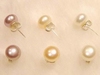 Boucle d`oreille perle d`eau douce 8,5mm
