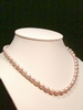 Collier perle d`eau douce violette ovale