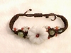Bracelet jade fleur