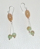 Boucle d`oreille jade jaune