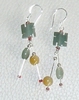Boucle d`oreille jade vert clair