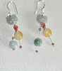 Boucle d`oreille jade cochon bonheur