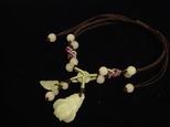 Bracelet jade fleur de lotus