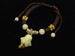 Bracelet jade fleur de lotus