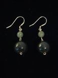 Boucles d`oreille jade boules vertes
