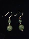Boucles d`oreille jade boules vertes