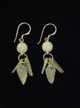 Boucles d`oreille jade feuilles
