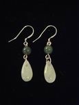 Boucles d`oreille jade coups d`eau