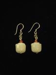 Boucles d`oreille jade fleurs de lotus