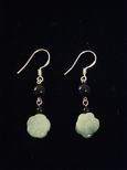 Boucles d`oreille jade fleurs