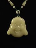 Collier jade t&ecirc;te du bouddha de bonheur