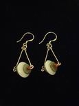 Boucles d`oreille jade m&eacute;daillons de protection