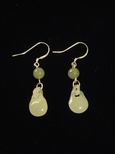Boucles d`oreille jade serrures de protection