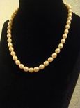 Collier perles de culture ovales roses 8-9mm