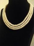 Collier perles de culture trois rangs