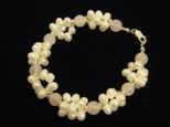 Bracelet perles de culture et quartz roses