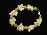Bracelet perles de culture et jade
