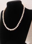 Collier classique blanc perles 7-8mm en forme de Goutte