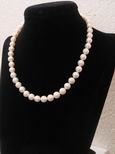 Collier classique blanc perles 9-10mm rondes